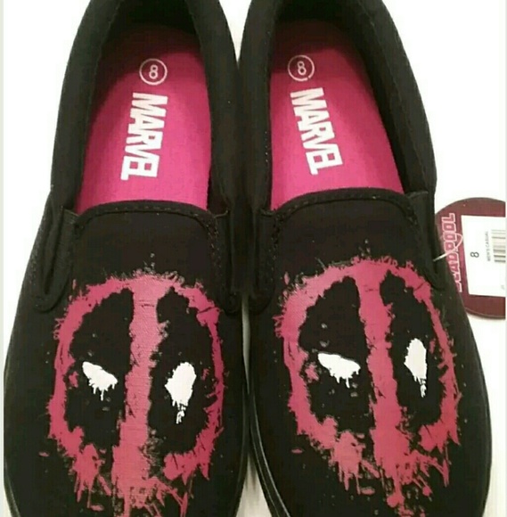 deadpool slip on shoes